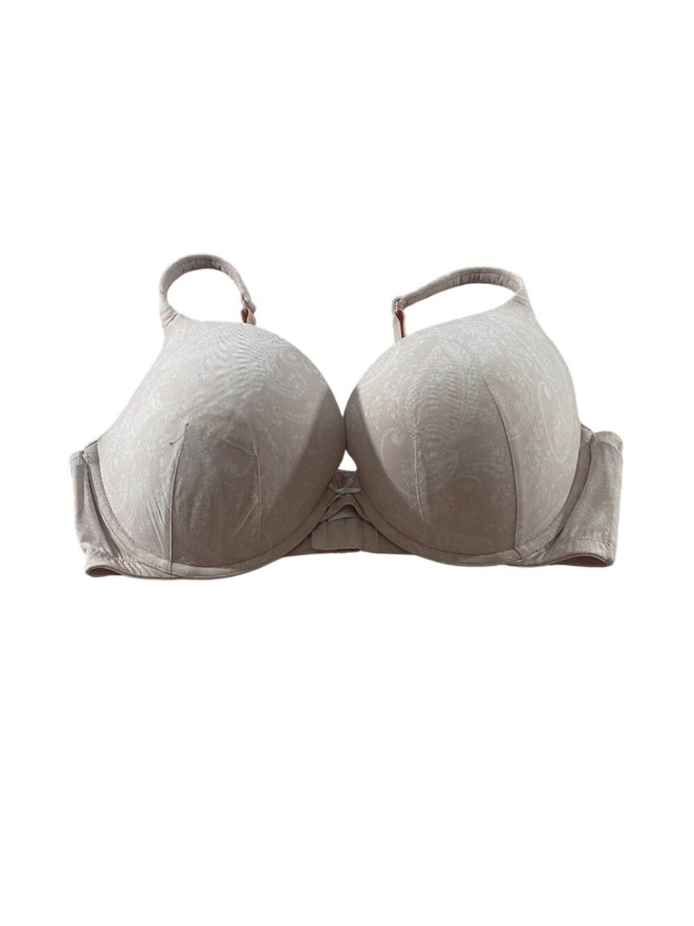 Cacique Women's Beige Paisley Print Boost Plunge Bra - 42DD